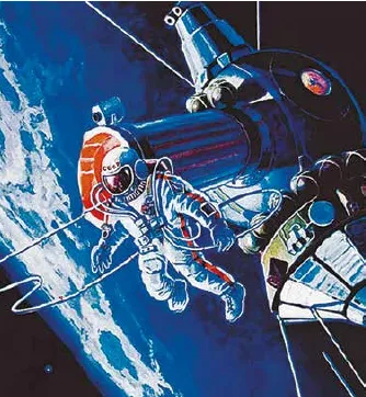 Алексей Леонов был известен не только как космонавт, но и как художник. Картина «Выход в открытый космос»