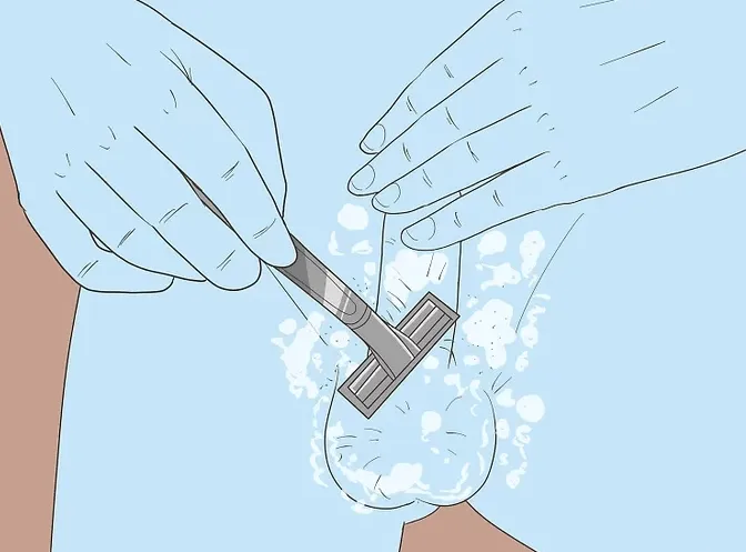 Как брить член-станком