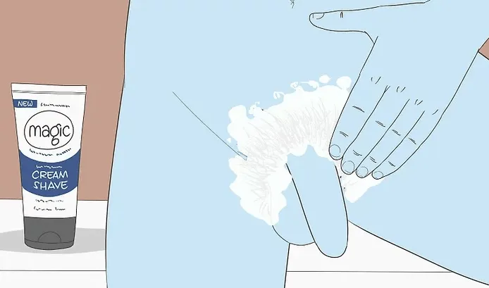 Как брить член-с кремом