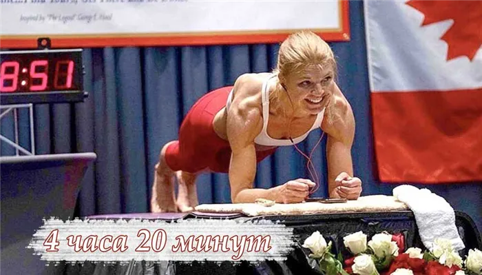 DANA GLOWACKA рекорд в планке среди женщин