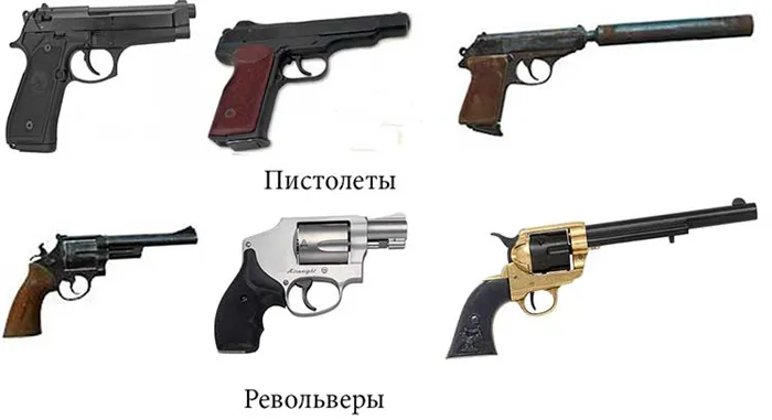 Пистолет и револьвер