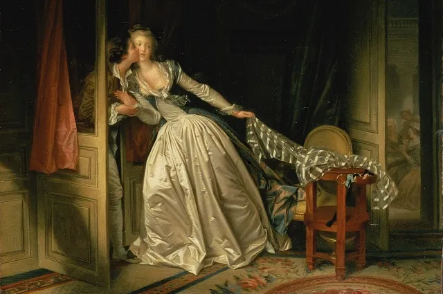 Подобные романтические сюжеты были популярны во французской живописи до Французской революции. 