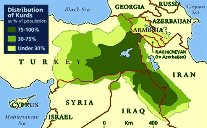  распространение курдов