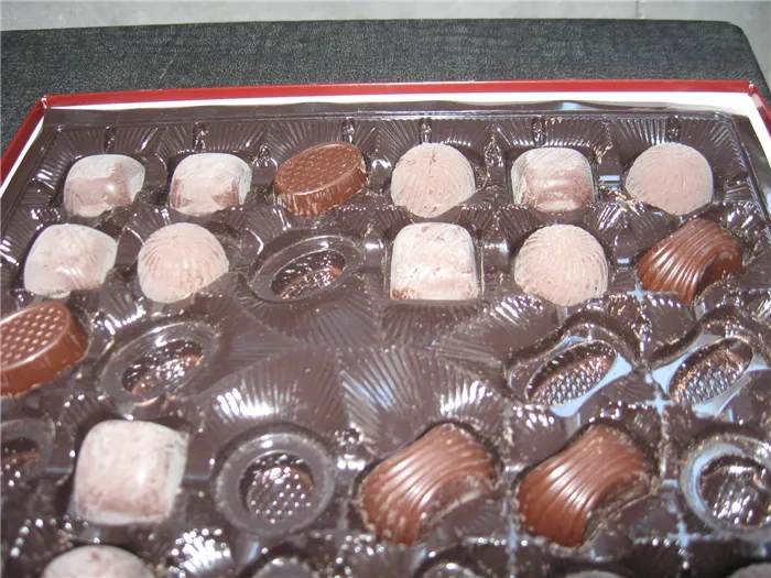 Белый налет на шоколадных конфетах