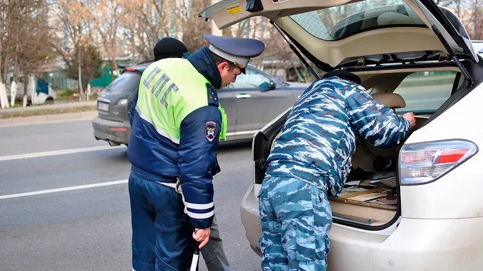 Проверка багажника полицейскими/ Фото: autonews.ru