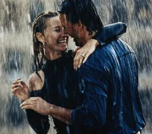 парень и девушка дождь