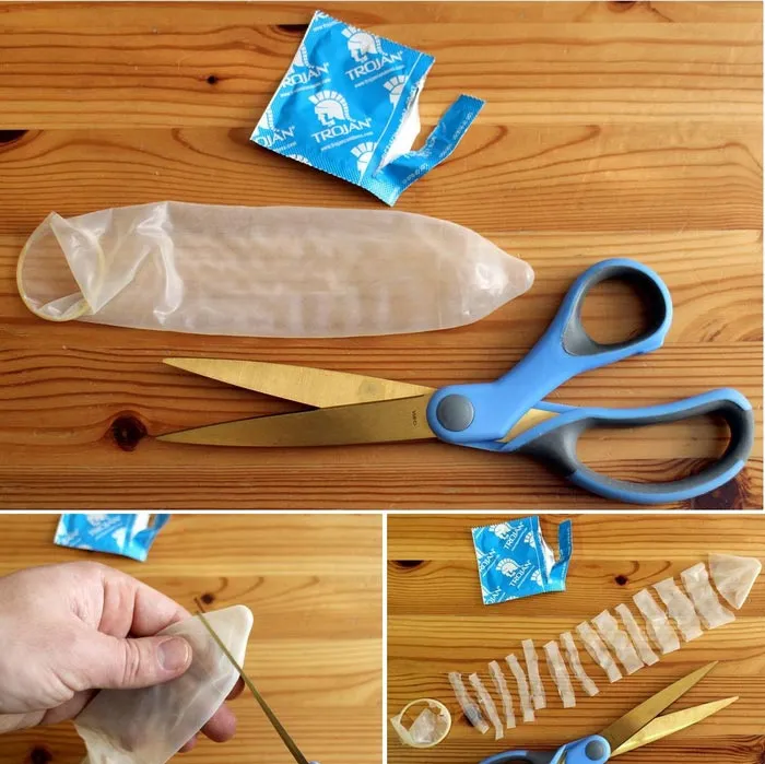 необычные способы использования презервативов, использование презервативов в быту